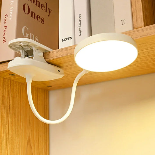 Lámpara de mesa Led, luz nocturna recargable por USB con abrazadera plegable, soporte de estudio, lámpara de lectura táctil, 3 modos de atenuación, luz de protección ocular