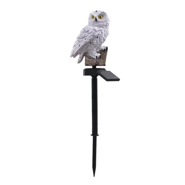Nuevo 1 Uds. Luces de búho decorativas para exteriores, lámpara de pie para césped con energía Solar, iluminación de paisaje impermeable, camino, linterna LED de animales