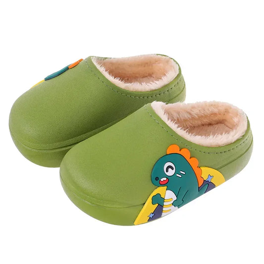 Zapatos de invierno para niños, zapatillas bonitas de dibujos animados, cálidas, impermeables, antideslizantes, para el hogar, para niña, niño, bebé, zapatos de algodón para padres e hijos