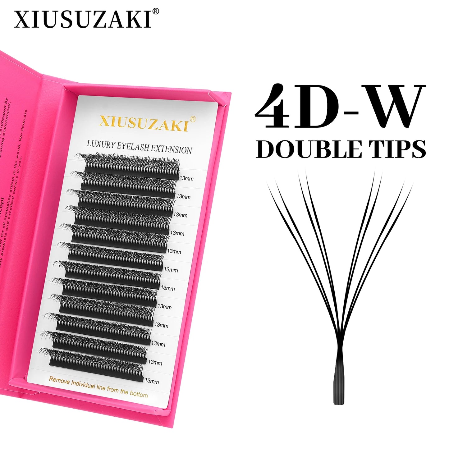 XIUSUZAKI pestañas en forma de W Bloom 2D 3D 4D 5D 6D 7D 8D floración automática ventiladores prefabricados extensiones de pestañas YY pestañas individuales