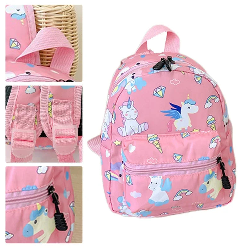 Mochila Infantil con Diseño de Dinosaurio y Unicornio, Linda Mochila Escolar para Niños y Niñas, Impermeable, para Jardín de Infancia