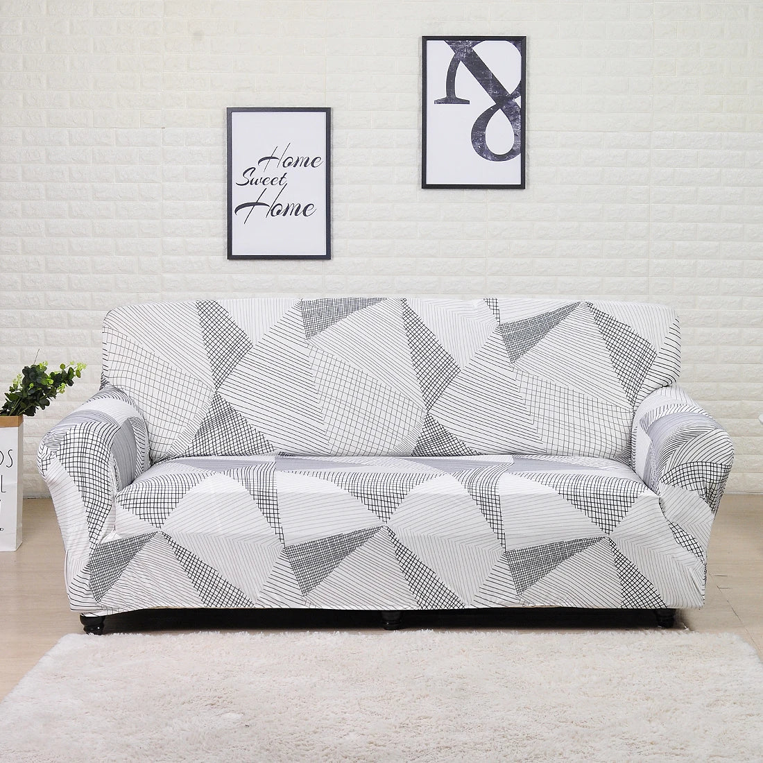 Funda de sofá de 1 pieza, funda de sofá elástica estampada/impresa para sofá esquinero de sala de estar, funda de sofá en forma de L