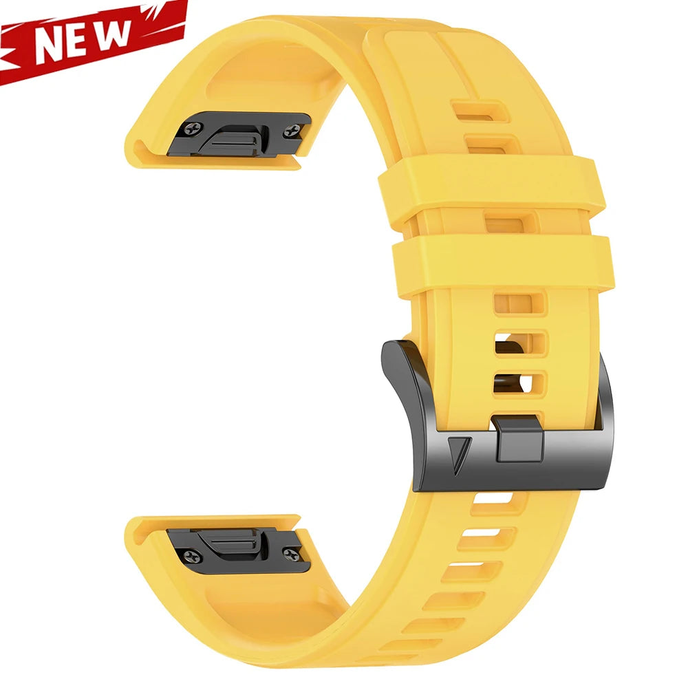 Correa deportiva de silicona QuickFit de 26 y 22mm para Garmin Fenix 7 7X PRO 6 6X GPS 5 5X Plus 3 HR Epix Pro instinto 2X