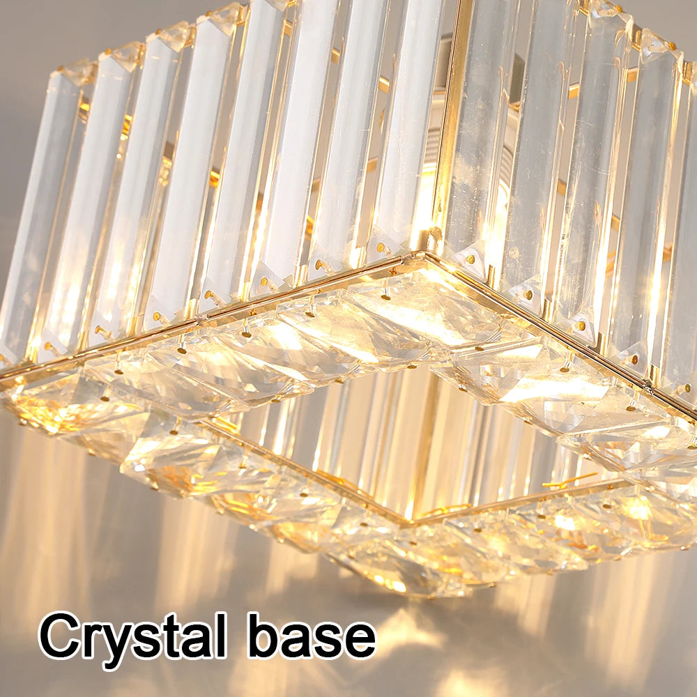 Lámpara colgante de cristal moderna, lámpara de techo Led de lujo, accesorios de decoración para el hogar, Isla de cocina, Lustre colgante ajustable