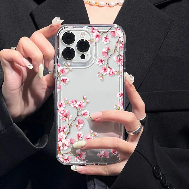Funda Floral Transparente iPhone