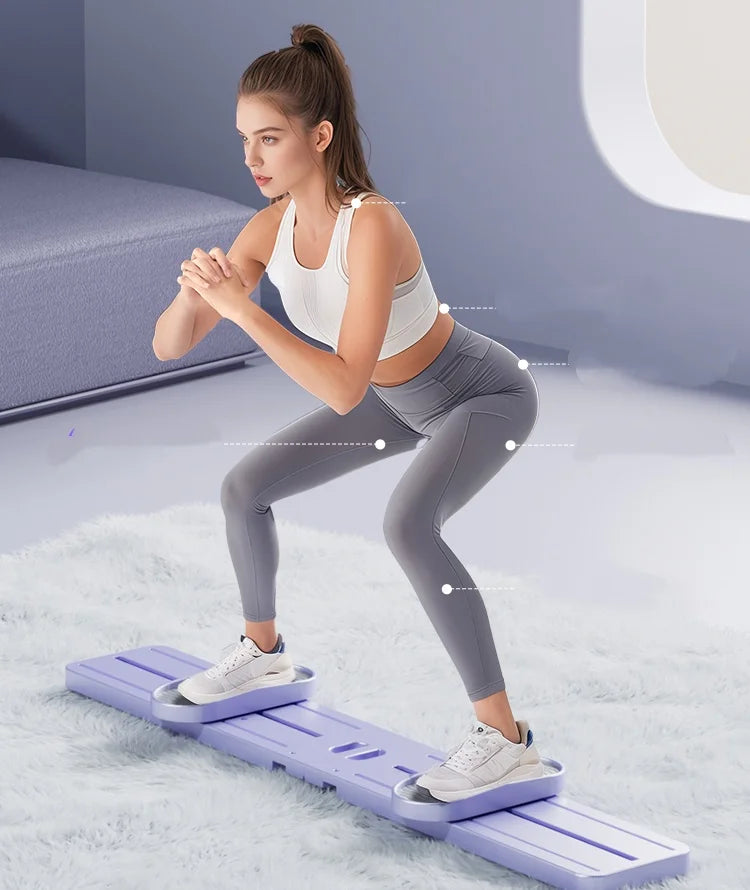 Máquina de esquí plegable 3 en 1 con pasamanos, planeador arrodillado de muslos para gimnasio en casa, entrenamiento de cuerpo completo, Fitness