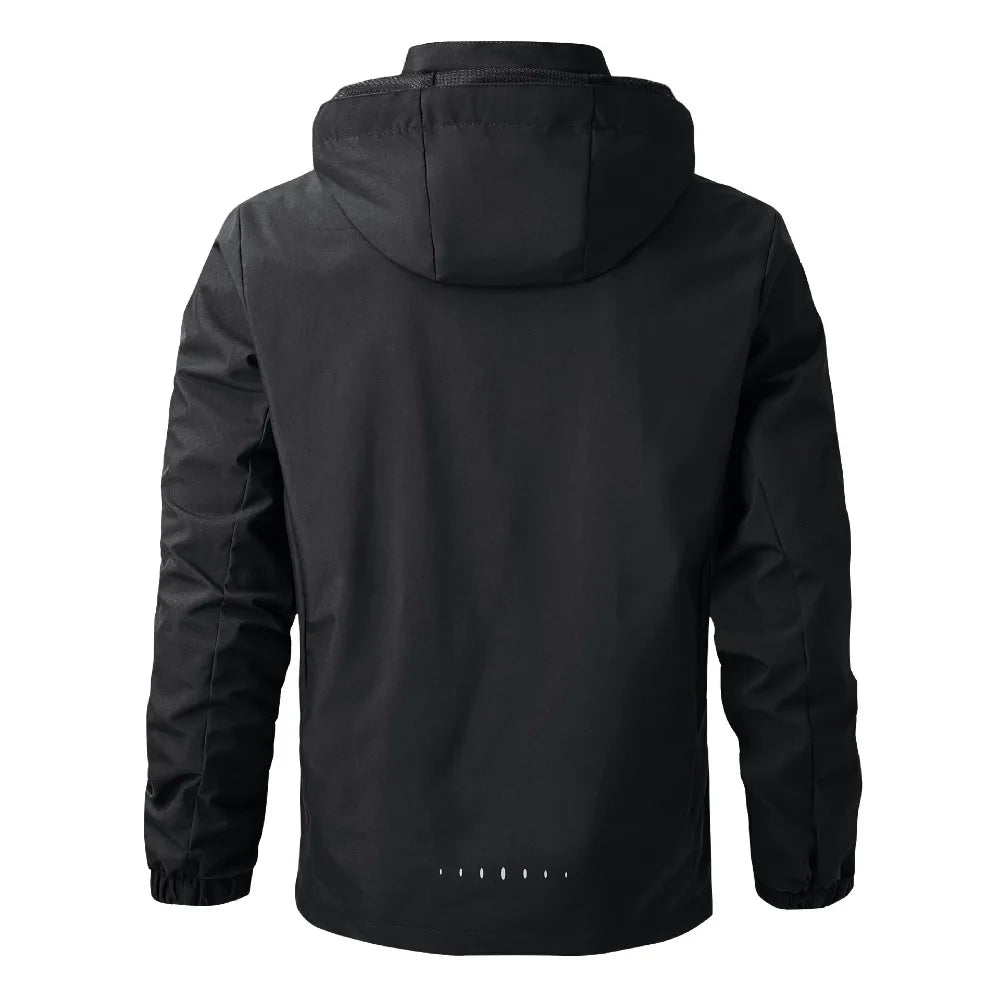 Chaqueta impermeable para hombre, impermeable exterior ligero con capucha para exteriores, chaqueta a prueba de viento para senderismo, chaquetas para escalar al aire libre