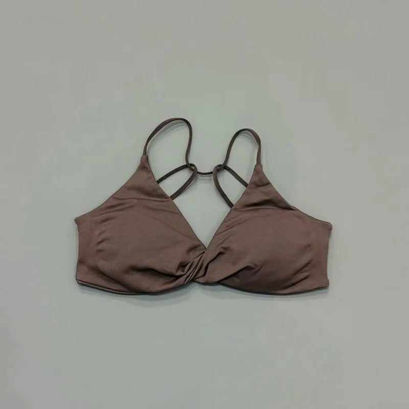 Sujetador Deportivo HISTELLO Vision Twist con Espalda Descubierta para Mujer, de Alta Sujeción, Transpirable y Suave, para Gimnasio, Entrenamiento, Running, Jogging y Fitness