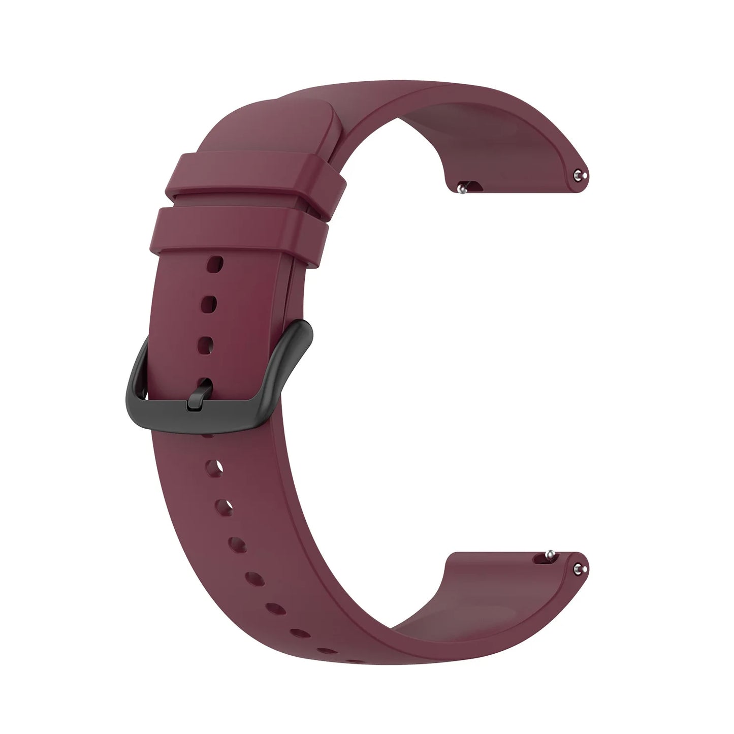 Correa de silicona para Huawei Watch GT 3 GT3 GT2 46 mm 42 mm Correa de silicona con hebilla negra con cola redonda