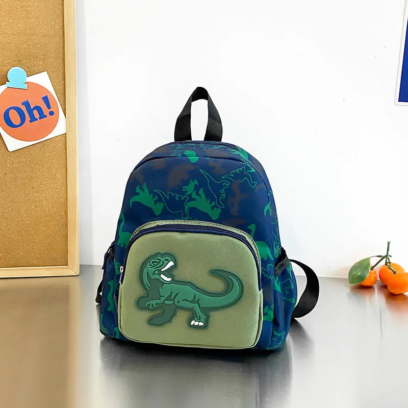 Mochila personalizada para niños y niñas, nueva mochila moderna con diseño de dinosaurio de dibujos animados para guardería
