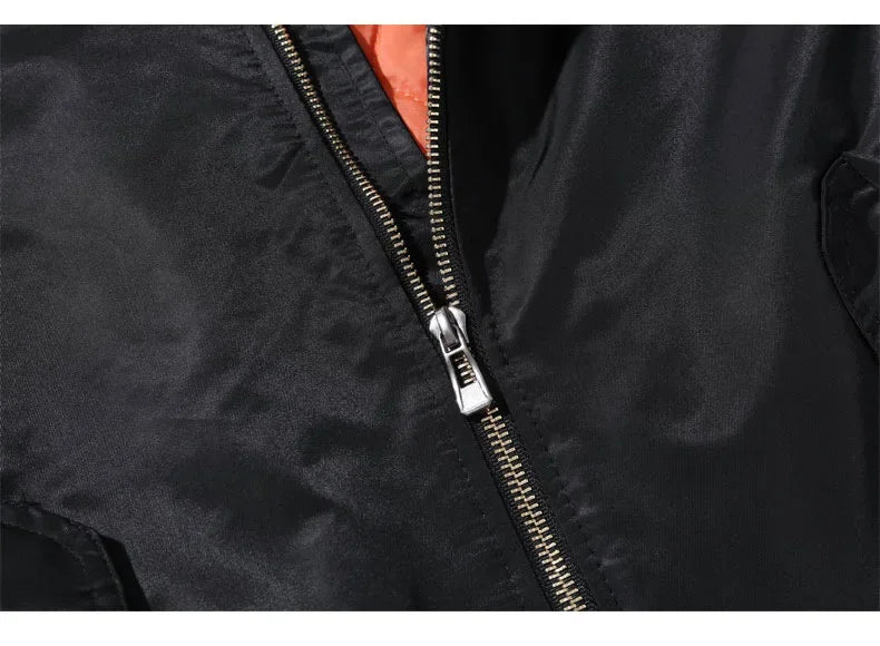 MA-1 chaqueta Bomber de vuelo para hombre, chaquetas informales gruesas y finas con cremallera, abrigo de invierno impermeable para piloto de béisbol, talla grande 8XL