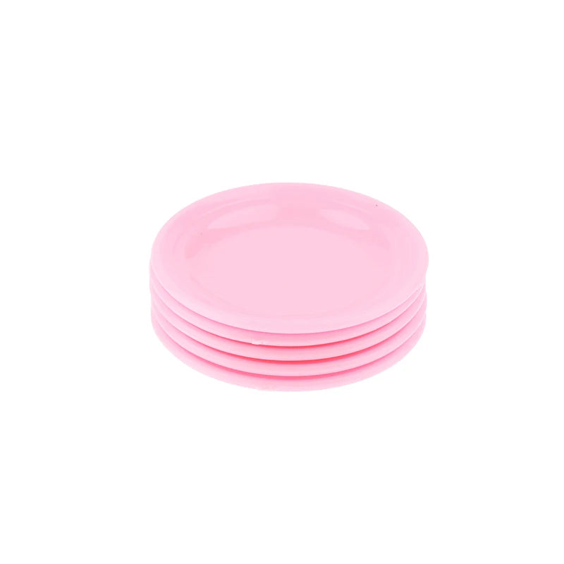 Mini platos de comida para casa de muñecas, plato de comedor de simulación para casa de muñecas, accesorios de cocina, juguetes para juego de imitación, 5 uds.