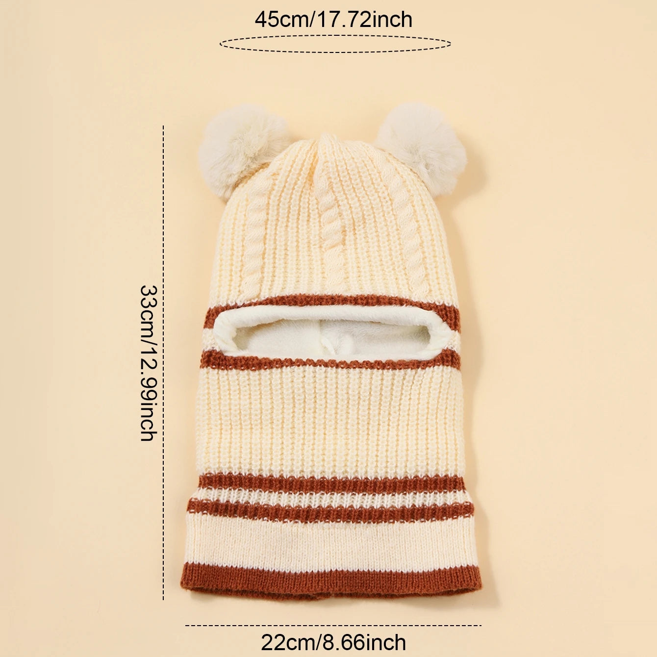 Gorro tejido con orejas de oso para bebés y niños, gorros cálidos bonitos, gorros para niñas y niños, Jersey de punto, gorros
