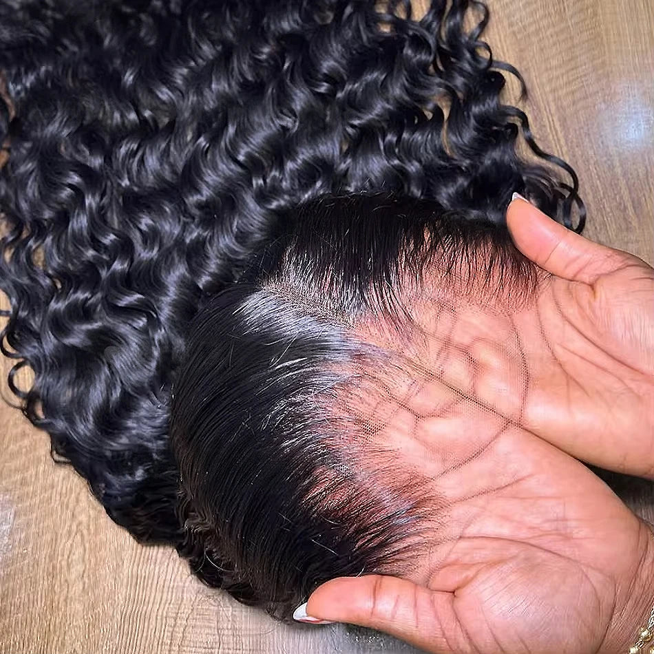 Peluca Frontal de onda profunda de encaje HD 13x6, pelucas de cabello humano rizado transparente con encaje Frontal, pelucas de cabello humano 300% 250% pelucas de encaje de cabello humano completo