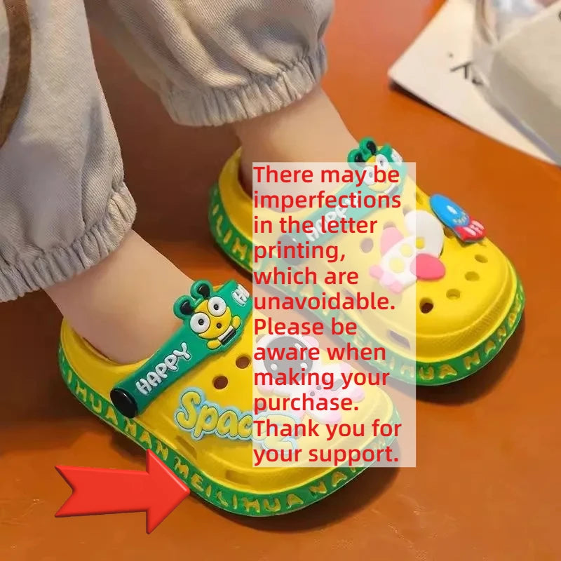 Zapatos Sandalias de suela blanda para bebé de dibujos animados para niños – Sandalias de punta cerrada antideslizantes ultraligeras para niños y niñas en la playa