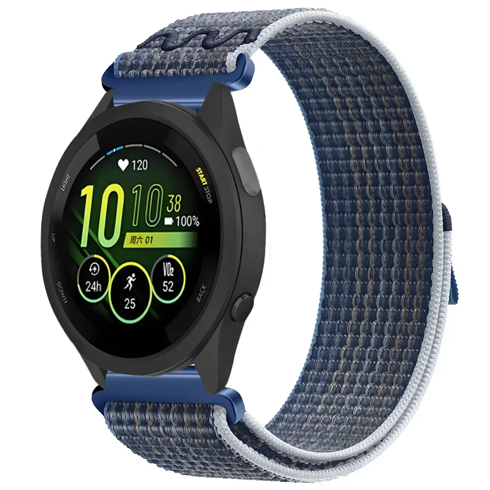 Correa de nailon de 22mm y 20mm para Garmin Forerunner 55 165 265 965 255 955 pulsera de tela Garmin Active 5/Vivoactive 5/Venu 3