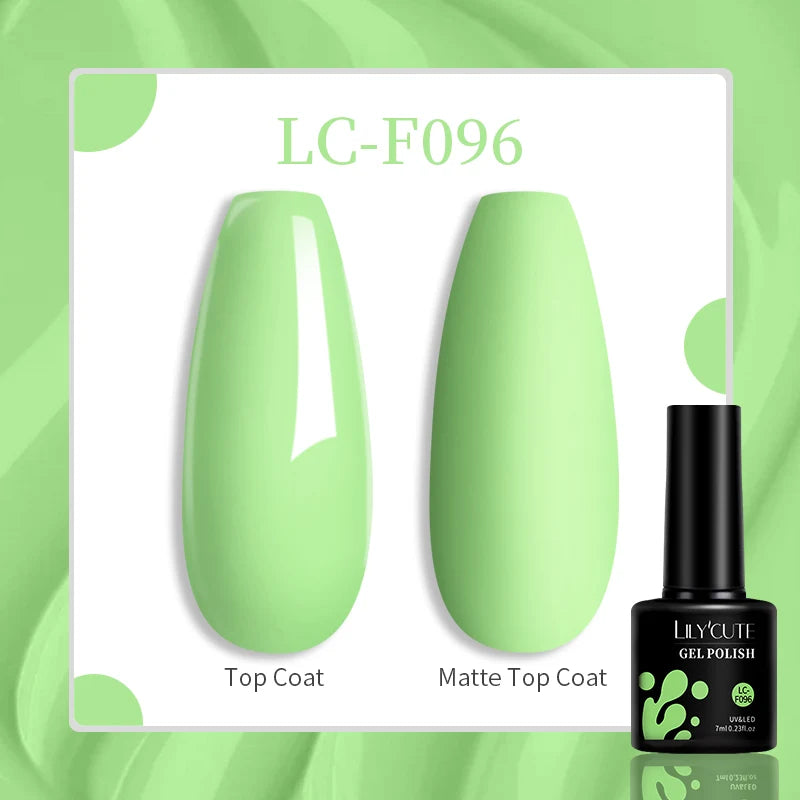 LILYCUTE-esmalte en Gel para uñas, barniz semipermanente para manicura, con LED UV, 129 colores, 7ML