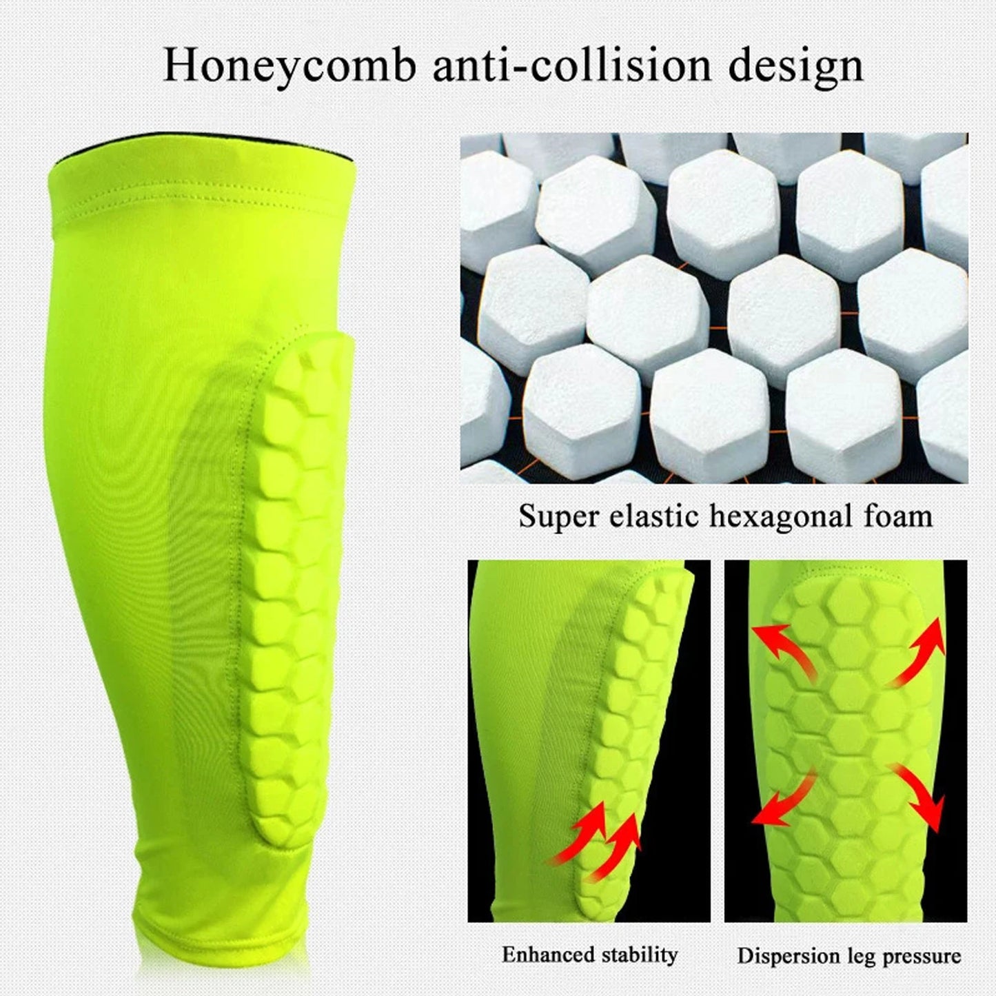 2 uds espinilleras fútbol baloncesto con acolchado de panal nailon transpirable Anti impacto protectores de piernas deportivos para niños adultos