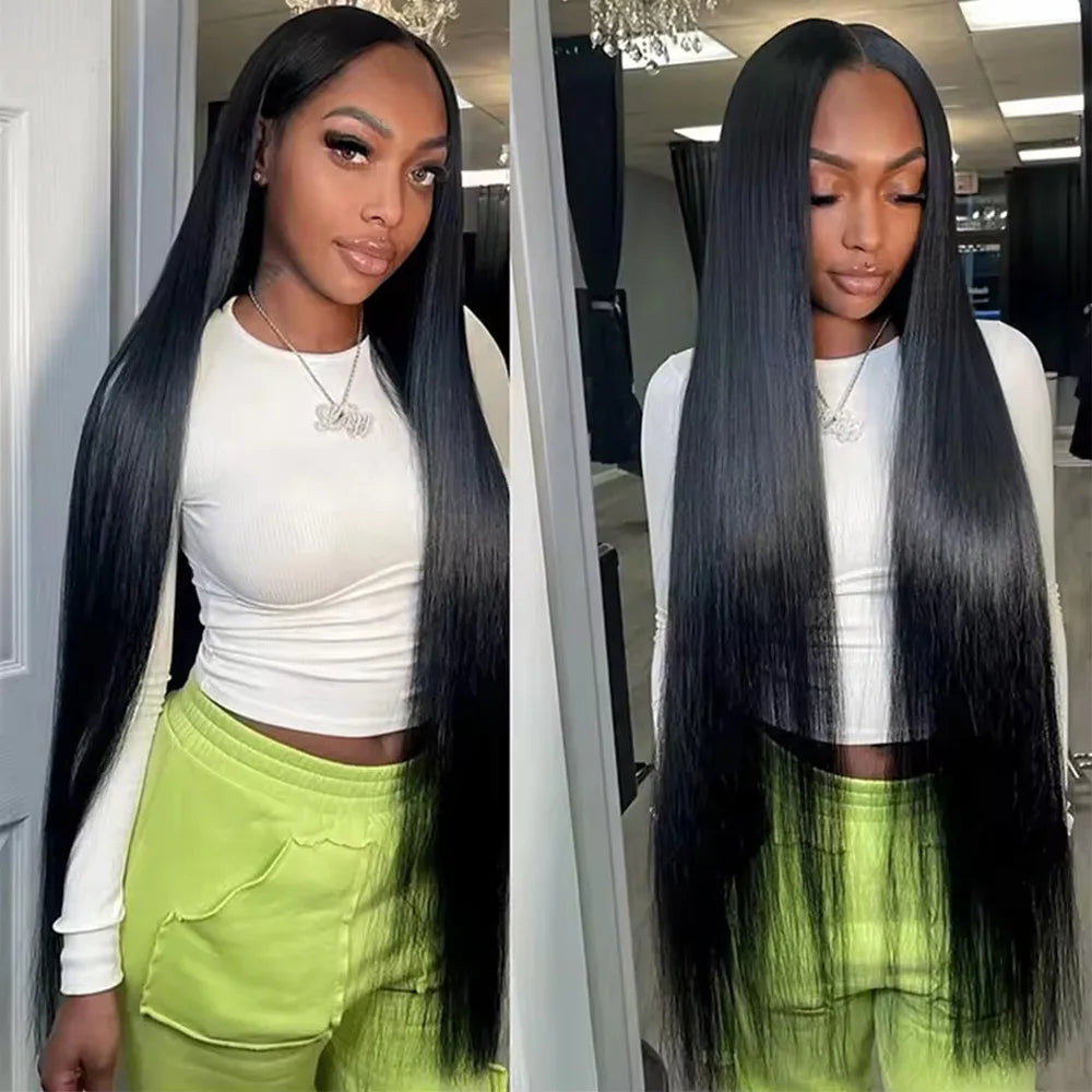 Extensiones de Cabello Humano Liso Natural Brasileño de 12-42 Pulgadas, Paquetes de Cabello Humano Remy de Color Natural