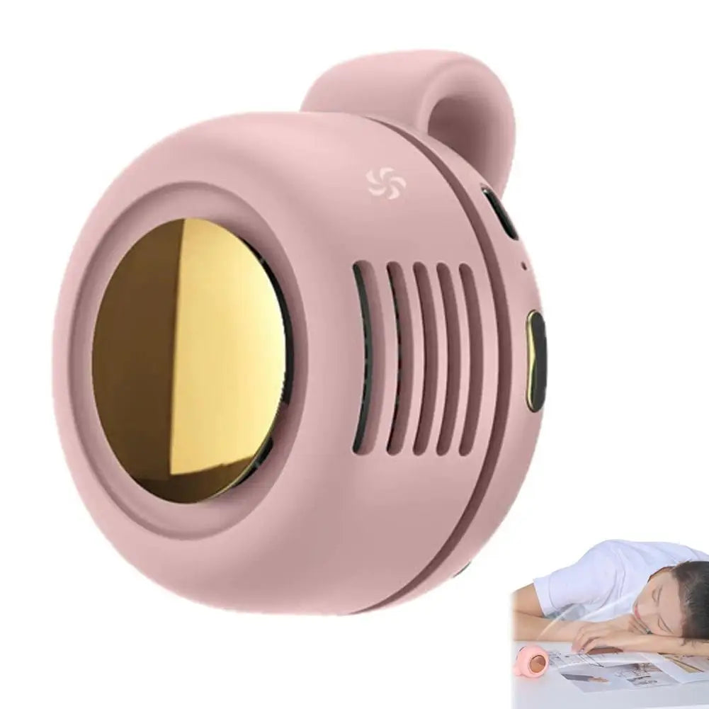 Mini ventilador eléctrico portátil silencioso sin aspas, pequeño ventilador con clip para cintura, mini ventilador sin aspas ajustable de 3 velocidades para exteriores, NUEVO