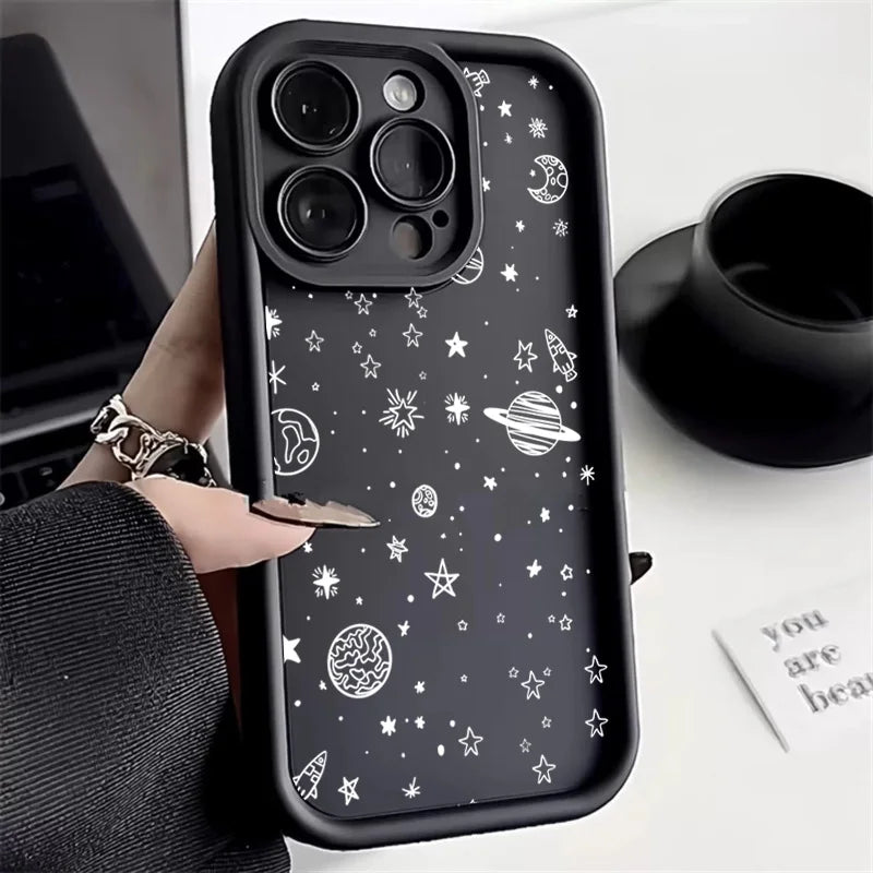 Funda de Teléfono con Estampado de Estrellas para Samsung S26 Ultra, Fundas para Galaxy S24 S25 Plus S23 FE S22 S21 A26 A36 A56 A35 A55 A34 A54 A53 A52S