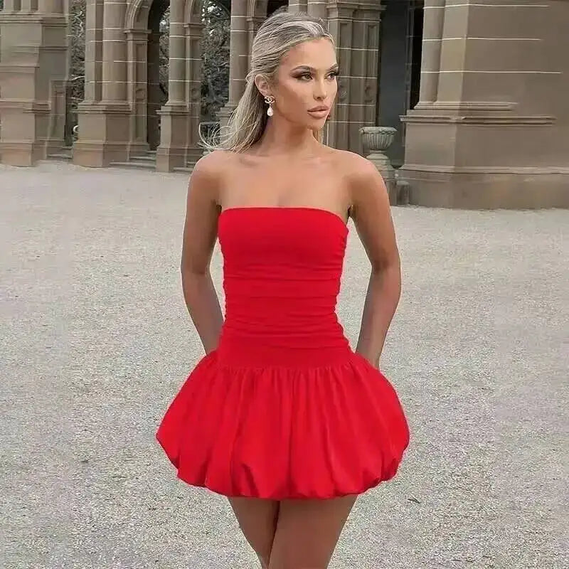 Townlike cintura envolvente A-line vestido de baile vestido de mujer Halter Mini 2025 Primavera Verano vestido club nocturno Sexy vestidos de fiesta