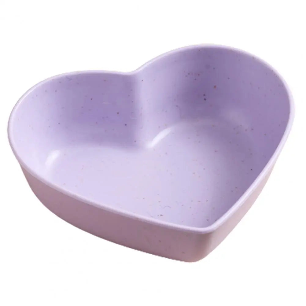 Plato de servir útil, plato de postre reutilizable, cuenco de salsa de cocina de plástico de almacenamiento en forma de corazón
