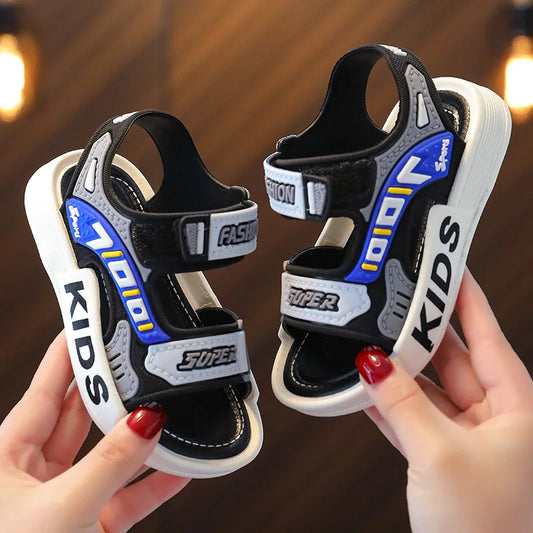 Sandalias deportivas transpirables, Sandalias de verano para niños, zapatos de playa informales, zapatos cómodos de suela blanda para niños, Sandalias antideslizantes de moda