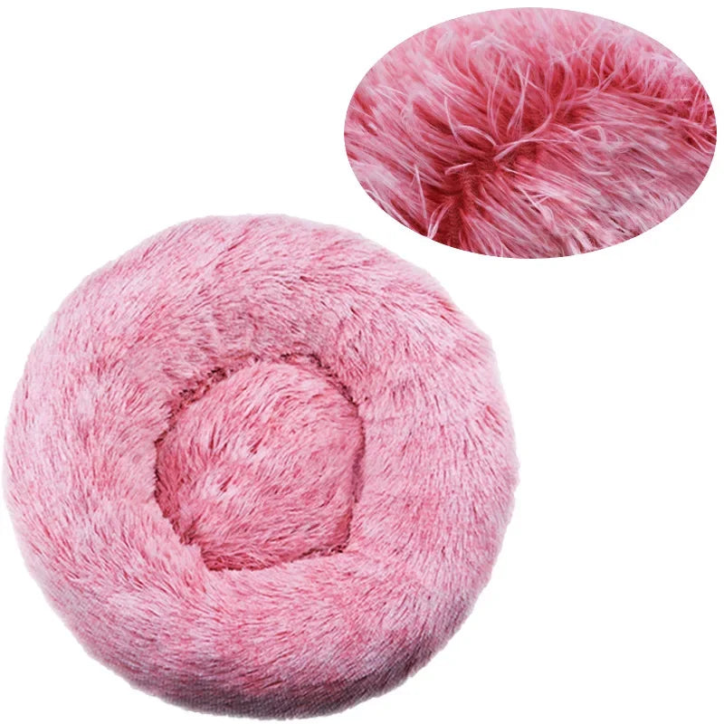 Cama redonda para mascotas de 40-90cm y 6 tamaños, cama para perros grandes, cama para gatos súper suave, casa para perros de peluche para perros medianos, casa para dormir cálido en invierno