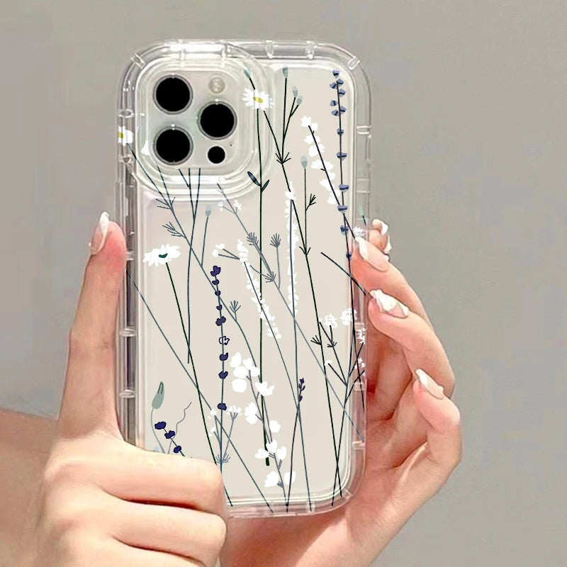 Fundas de teléfono transparentes para iPhone 13, Funda para iPhone 17 Air 16e 15 16 12 11 14 13 Pro Max, Funda de silicona suave con corazón de amor a prueba de golpes