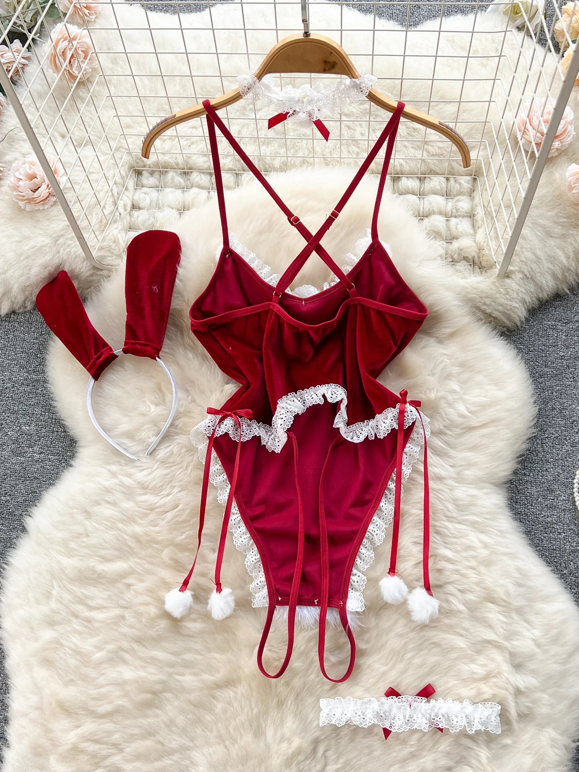 Ropa de dormir para fiesta de San Valentín, Catsuits combinados, peleles de tiras de malla eróticos íntimos ajustados, monos de mujer, lencería, conjuntos sexys