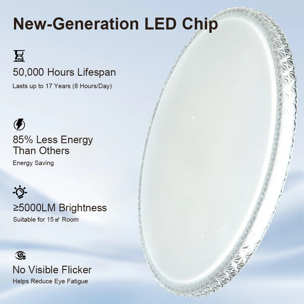 Lámpara de techo con control remoto, lámpara led para dormitorio, lámparas de techo grandes, luces Led con control remoto, luces led regulables