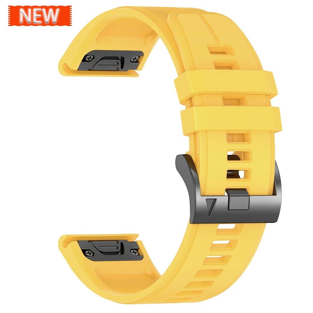 Correa deportiva de silicona para Garmin Descent G2 G1 Mk3i Mk2 Mk1/Fenix 8 Pro E 7 7X 6 6X 5 5X/Epix pulsera suave 22/26mm banda Quickfit