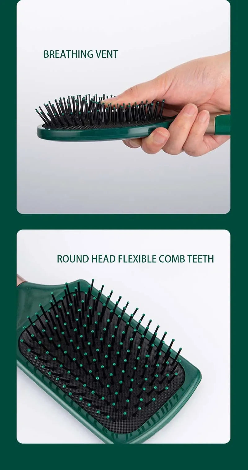 Cepillo de masaje para el cuero cabelludo con cojín de aire ovalado y redondo, herramienta antiestática exfoliante para peinar el cabello en salones de belleza y SPA