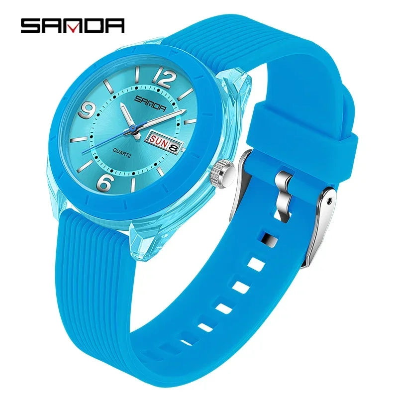 Reloj de Pulsera SANDA para Mujer, Nuevo, Moderno, Deportivo, de Cuarzo, con Fecha, Semana, Resistente al Agua, Luminoso, Elegante