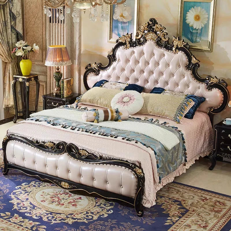 Diseño de cama único para boda, organizador seguro de alta calidad, estética de cama de moda, Muebles gemelos cómodos, Muebles de dormitorio