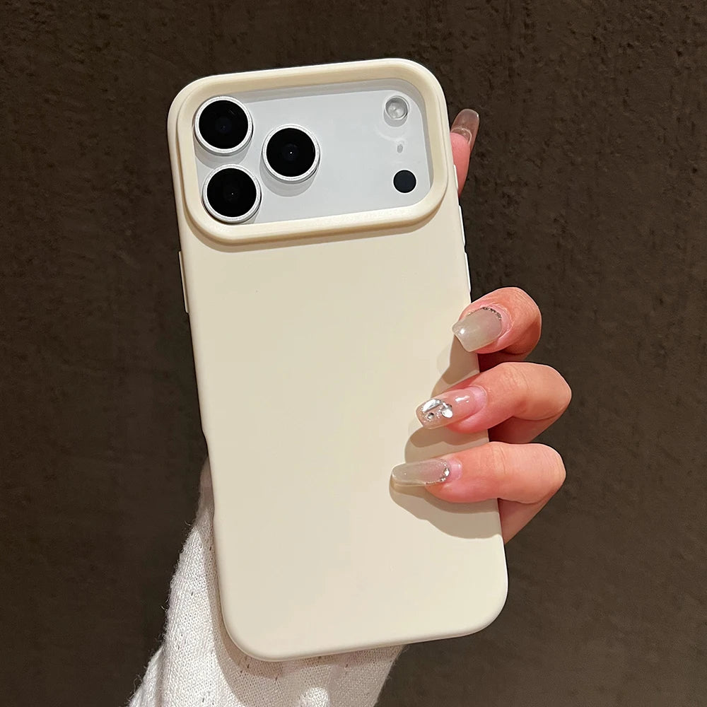 Funda protectora de silicona de Color caramelo para iPhone 17 Pro Max 17 Air 17 Pro, funda trasera de TPU suave mate a prueba de golpes