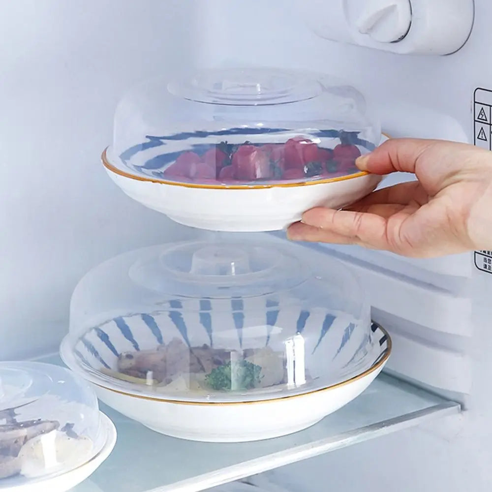 Cubierta de salpicaduras de microondas de mantenimiento fresco, 1 piezas, cubierta Universal de plástico ventilado, reutilizable para cocina, cuencos, platos para pasteles