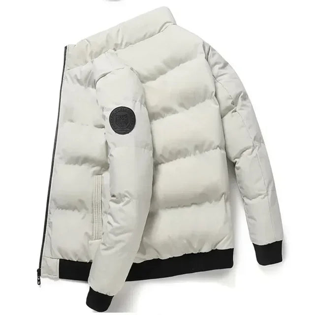 Abrigo Corto de Invierno para Hombre, a la Moda 2026, Grueso y Cálido, Cortavientos, con Cierre y Estampado, Chaqueta Casual para Hombre, Tallas M-5XL, Parka