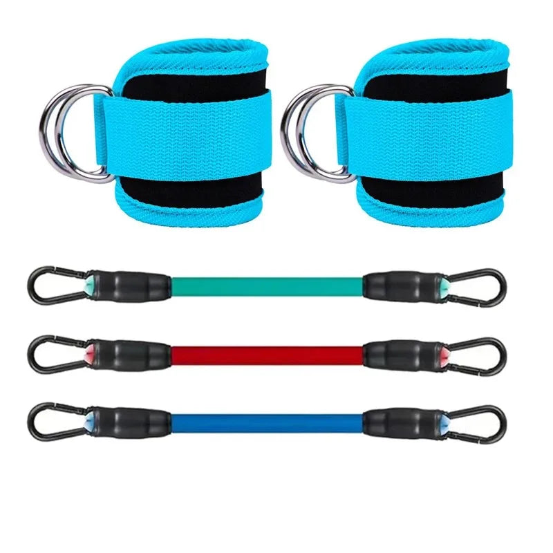 Correas de tobillo, conjunto de bandas de resistencia, equipo de ejercicio para entrenamiento físico, peso del tobillo, banda elástica de Yoga para gimnasio, hombre y mujer