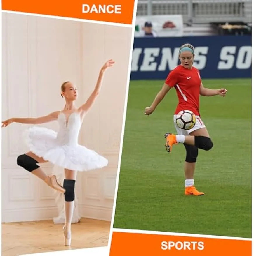 1 par de rodilleras de voleibol para bailarines, rodilleras suaves y transpirables para niñas, mujeres, hombres, jóvenes, niños, rodilleras protectoras, rodillera
