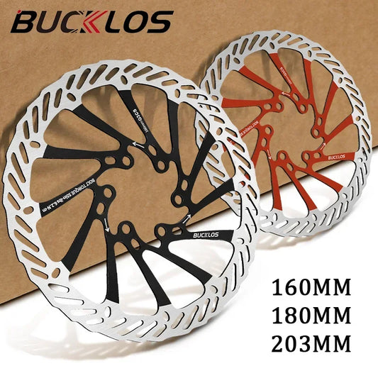 BUCKLOS Ultraleichte hydraulische Mountainbike-Scheibenbremse, 160/180/203 mm Mountainbike-Rennrad-Bremsscheibe mit 6 kostenlosen Schrauben