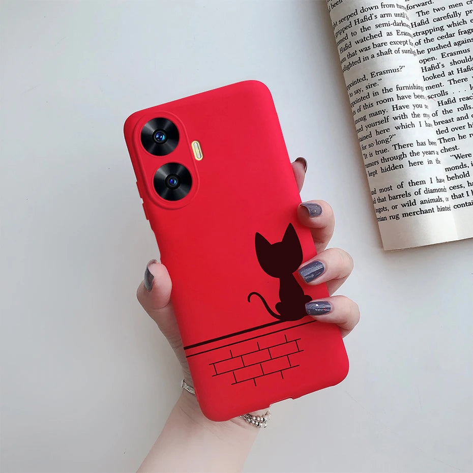 Funda de teléfono para Realme C55, Funda RMX3710, Funda trasera de silicona suave con dibujos animados bonitos para Realme C55 RealmeC55 Funda C 55 Coque