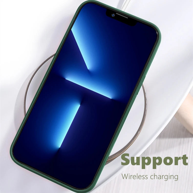 Para iPhone 8 funda para iPhone SE 2022 2020 7 8 Plus funda de lujo a prueba de golpes suave TPU silicona líquida funda trasera de teléfono