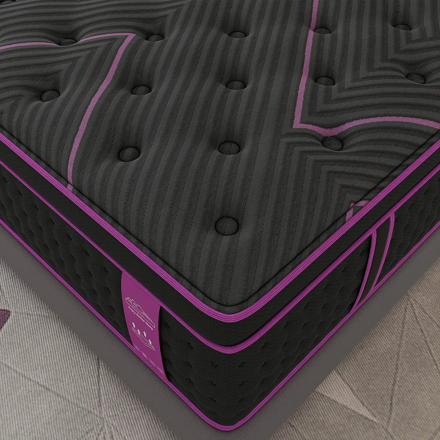 Medium Firm Hybrid Mattress in a Box 12/14 Inch Gel Memory Foam Pocket Spring Fiberglass-Free Cooling Motion Isolation