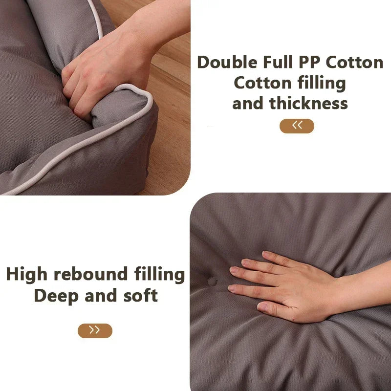Cama para perros, camas para perros de compañía, relleno de algodón PP grueso para las cuatro estaciones, resistente a mordeduras, impermeable, estera Oxford 600D, accesorios para perros