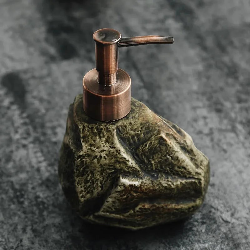 Dispensador de Champú de Cerámica Retro para Baño, Dispensador de Jabón, Dispensador de Desinfectante de Manos, Accesorios de Baño