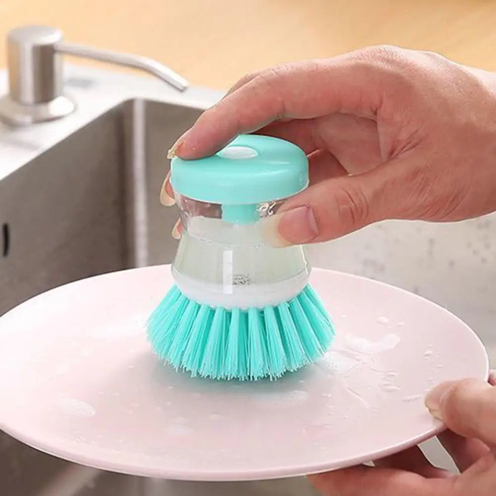 Olla de lavado de cocina, cepillo para platos, utensilios de lavado de astronauta con dispensador automático de jabón líquido, accesorios de limpieza del hogar