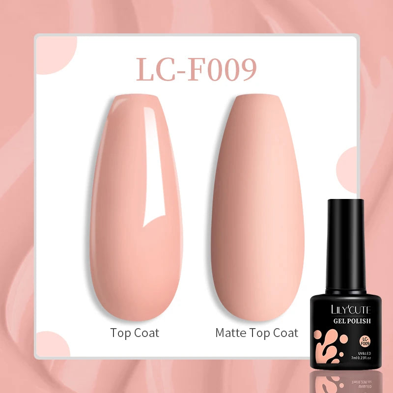 LILYCUTE-esmalte en Gel para uñas, barniz semipermanente para manicura, con LED UV, 129 colores, 7ML