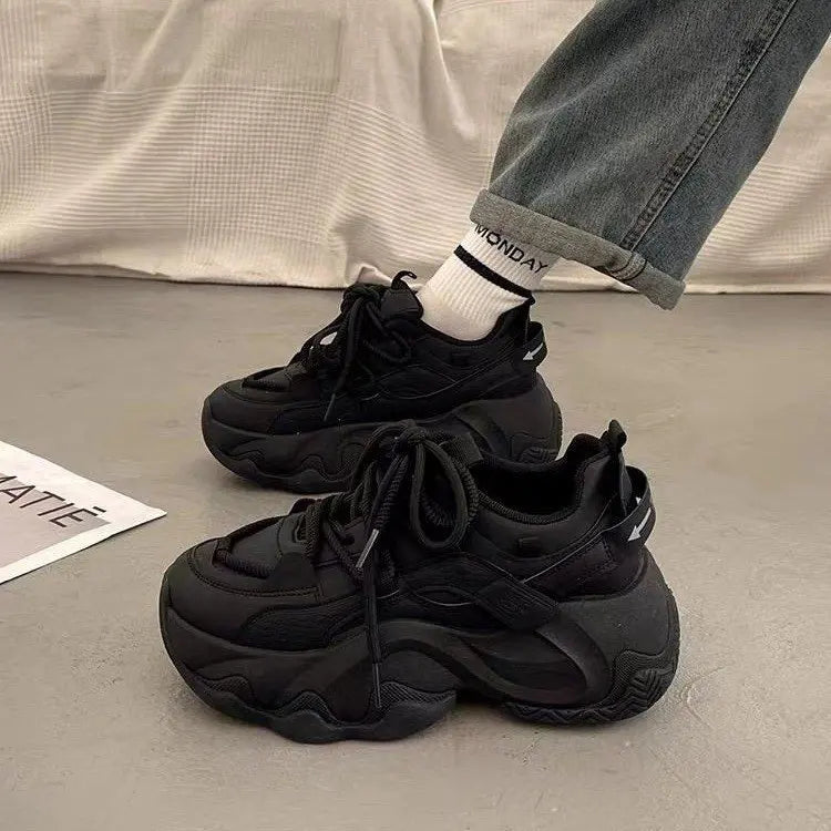 Zapatillas Dad Shoes para Mujer, Primavera/Verano 2026, Nuevas y Populares, con Suela Gruesa Tipo Esponja, Blancas, Casuales, Deportivas y Planas